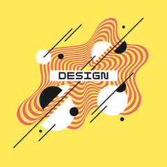 Poster - Abstract background with simple elements. An image with a composition of geometric elements and shapes.