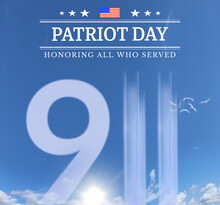 Patriot Day. Background With New York City Silhouette. September 11. 3d Illustration.