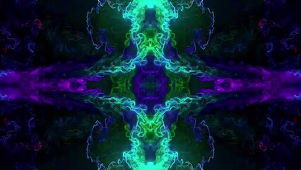 Wall Mural - colorful  psychedelic smoke patterns background 