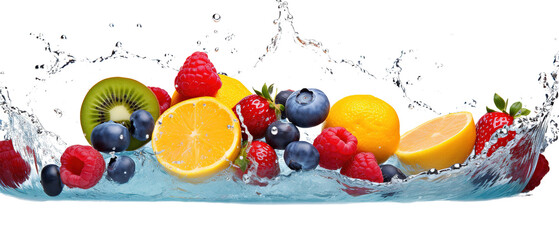 Wall Mural - fruits splash