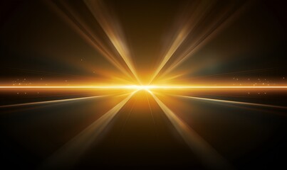 Wall Mural - Abstract golden light lens flare background