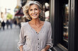 © AI_images - attractive mature woman in the city. AI Generated