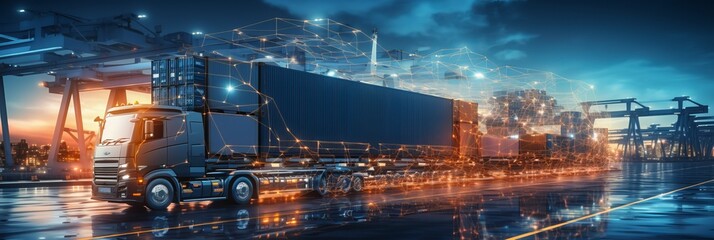 Transportation and logistic network distribution growth. AI Generated