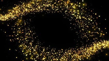 Wall Mural - shining magic light. fairy golden glitter particles sparkling glowing. luxury magic sparkles trail b