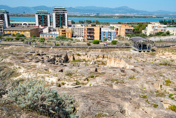 Canvas Print - Tuvixeddu Necropolis - Cagliari - Italy