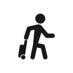 Poster - Passenger tourist icon. Simple vector design isolated on a white background. Tourist vector icon eps10