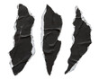 Leinwandbild Motiv Pieces of torn black paper in animal claw shape