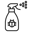 Outline insecticide sprayer icon