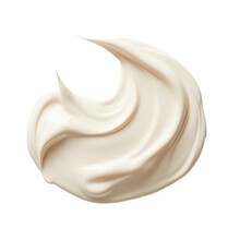 White Cosmetic Cream Isolated On White Background. Swatche. Grooming Products. Drop Of Liquid Stroke With Clipping Path. Full Depth Of Field. Focus Stacking. PNG. Generative AI