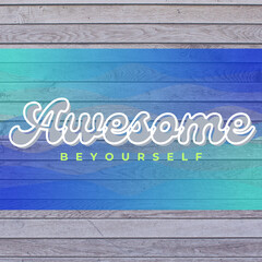 Wall Mural - Awesome slogan tee graphic typography for print illustration vector vintage art