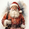 © MiraCle72 - Vintage watercolor style Santa Claus