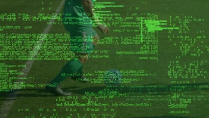 Poster - Animation of financial data processing over diverse football players