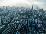 Fototapeta Miasta - Shenzhen ,China - May 29, 2022: Aerial view of landscape in shenzhen city, China