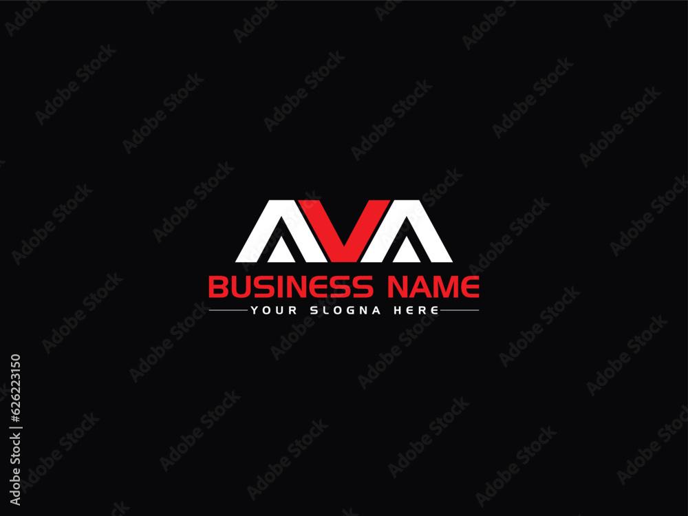 Unique Alphabet AVA av Letter Logo Icon Design For Your Business Stock ...
