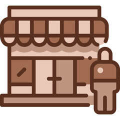 store shop two tone icon