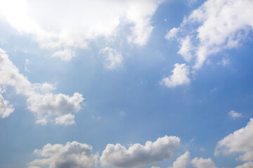 Wall Mural - blue sky and white clouds or cloudscape.