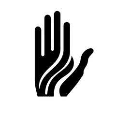 Wall Mural - Human Hand Symbol Tattoo Print Lifeline Logo