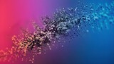 Fototapeta Kwiaty - Abstract minimalistic backdrop for cosmetics and beauty products presentation. Flying particles. Futuristic background. Design for poster, banner with space colorful, Ai generated 