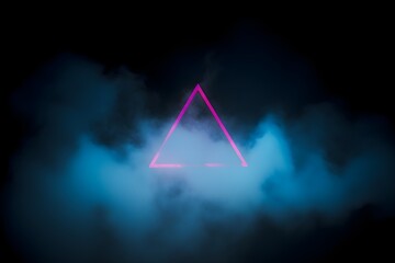 Wall Mural - illustration abstraction triangle in smoke
