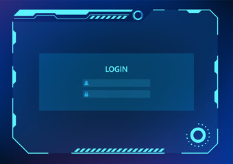 Poster - Technology screen used for login to access important information. It is an ideal vector technology related to technology. It is a screen that looks modern and luxurious.