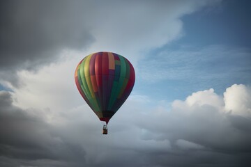 Canvas Print - hot air balloon in flight made by midjeorney