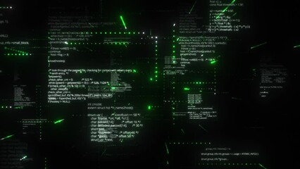 Computer hacker green code strings drag and drop overlay or background