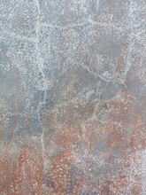 Funky Gray Concrete Wall With Irregular White Chalk Lines, Faded Wash Of Pastel Pink And Random Spatters Of Dusty White All Over Abstract Vertical Background Texture