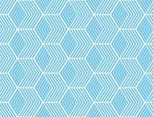 Abstract Geometric Pattern With Stripes, Lines. Seamless Vector Background. White And Blue Ornament. Simple Lattice Graphic Design