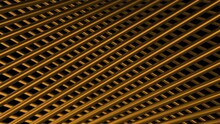 Elegant Golden Background With Linear Structure. Golden Grid Pattern. Motion Graphic