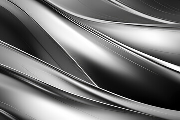 Wall Mural - Geometric Monochrome Black Digital Abstract Background