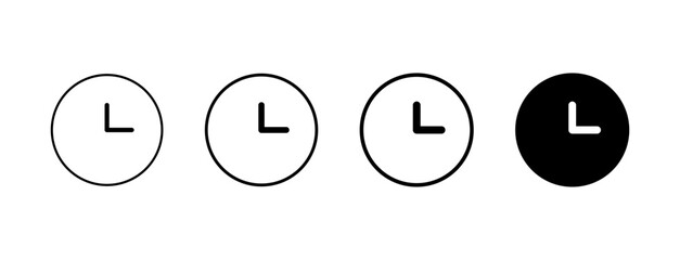 Poster - Time icon set. vector clock timer icon symbol. countdown, waiting, duration icons