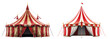 circus tent, carnival tent isolated on transparent background
