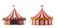 Circus Tent, Carnival Tent Isolated On Transparent Background