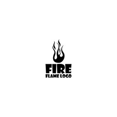 Sticker - Flame Logo Burning. Fire Logo Template Icon isolated on white background