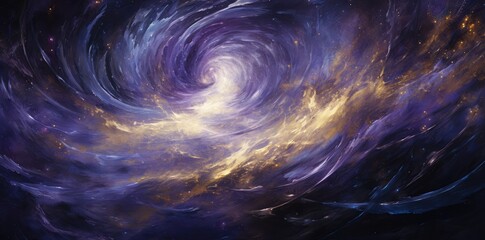 Swirl galaxy milky way stars purple yellow other dimension cloud space background