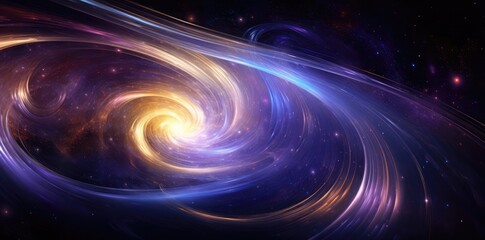 Swirl galaxy milky way stars purple yellow other dimension cloud space background