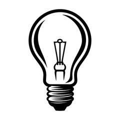 Light bulb lamp silhouette svg vector
