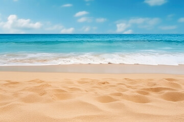 Poster - Beautiful tropical beach and sea background. Copy space for text.