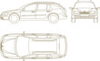 © TSANI - Vector sketch illustration of minivan car design for small family in big city