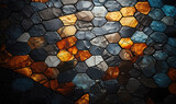 Fototapeta  - Abstract background, colorful tiles of abstract shapes.