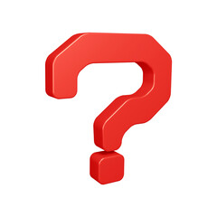 Poster - 3D red question mark or icon design