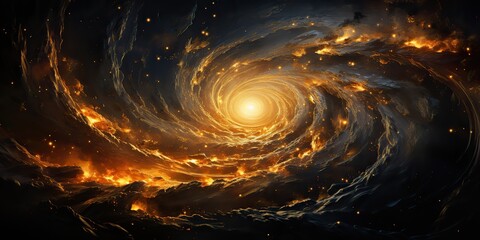 Wall Mural - ai generated. ai generative. modern minimal solar system galaxy space decoration abstract background