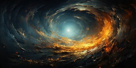 Wall Mural - ai generated. ai generative. modern minimal solar system galaxy space decoration abstract background