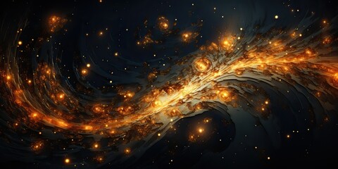 Wall Mural - AI Generated. AI Generative. Modern minimal solar system galaxy space decoration abstract background poster close future cyber space