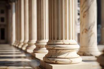 Poster - ancient white columns.