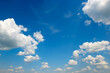 Leinwandbild Motiv white clouds in the blue sky