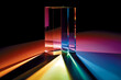 Vertical Prism's Radiant Rainbow Display, Generative AI