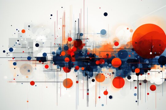 A picture of some circles and dots on a white background.