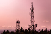 Microwave And Communications Towers - Atop Mount Ascutney, Vermont, U.S.A.