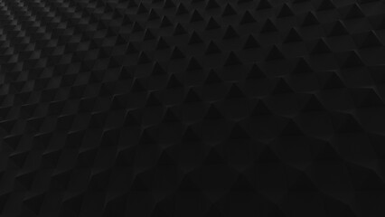  Black rubber pyramid studs background.